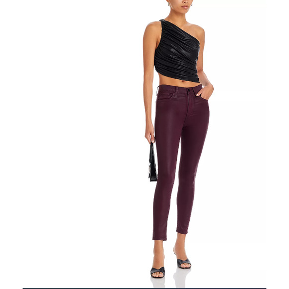 $198 Msrp Joe's Jeans The Charlie High Rise Coated Ankle Skinny Jeans - Picture 1 of 4